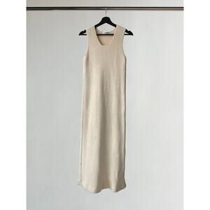 JIL SANDER RIB CREWNECK MIDI DRESS